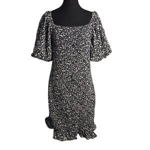 NWT | PrettyGarden Floral Smocked Midi Dress | Puff Sleeve | Ruffle Hem | XXL